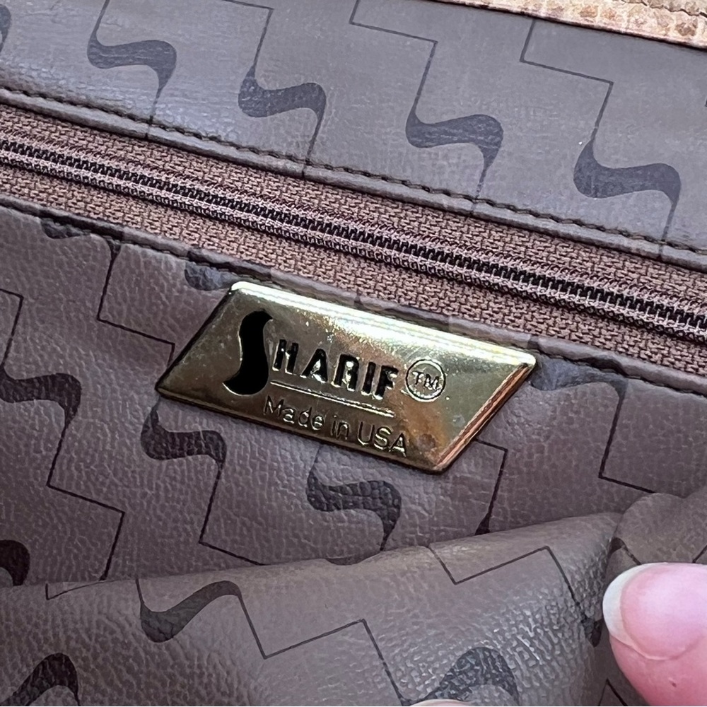 Sharif USA Vintage Lizard & Python Leather Should… - image 2